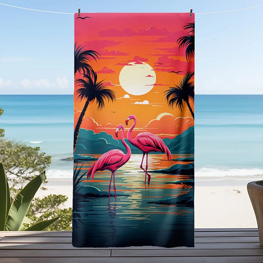 Serviette De Bain Flamant Rose