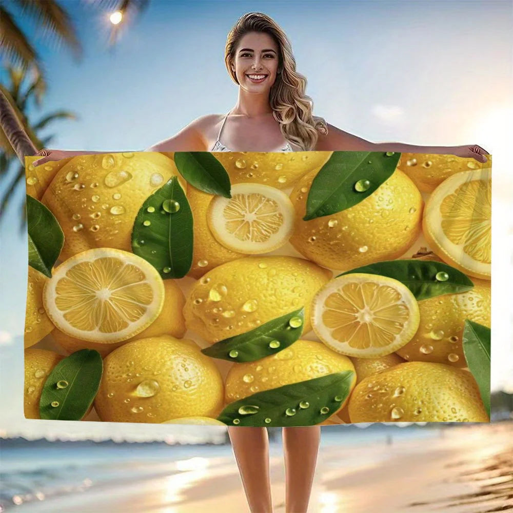 Serviette De Bain Jaune Citron