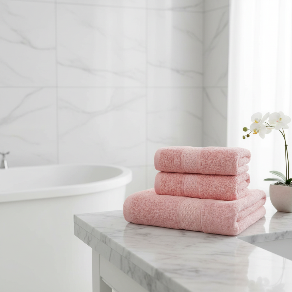 Serviette De Bain Rose