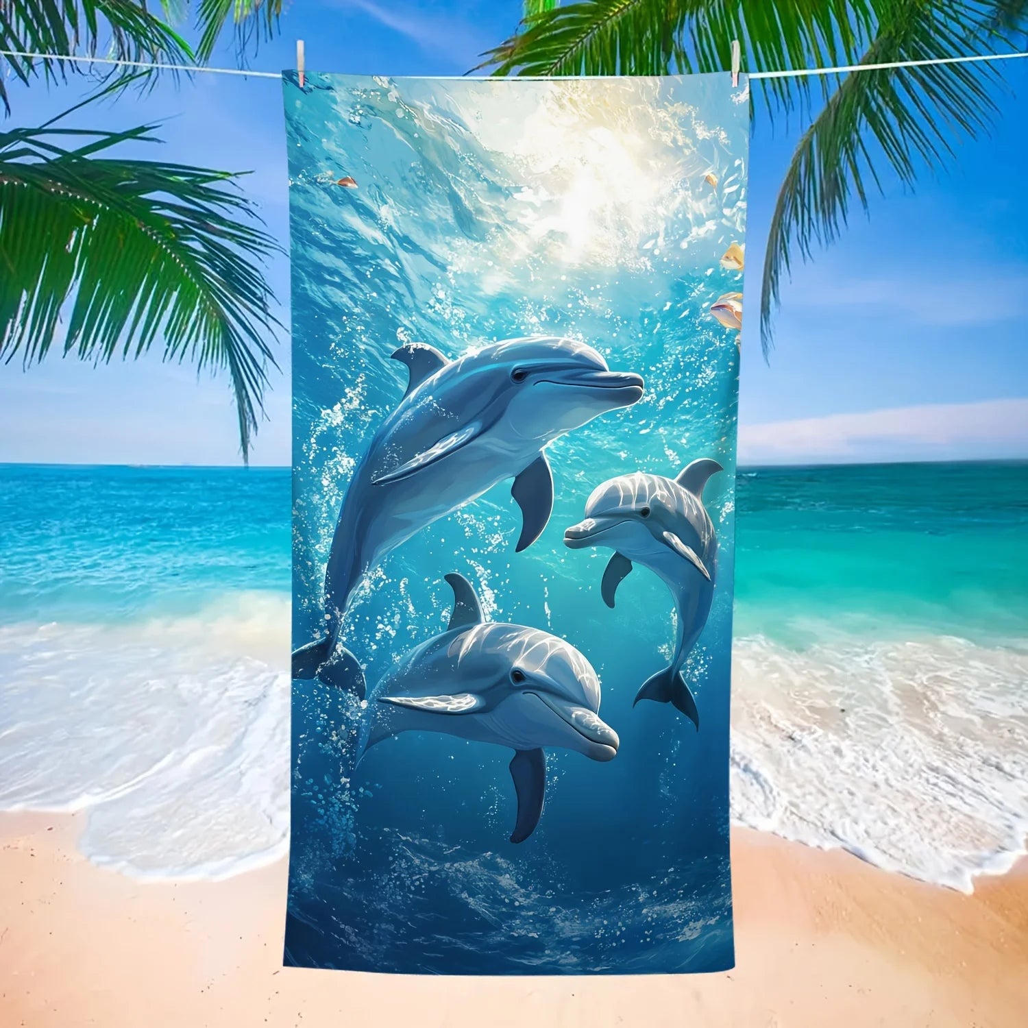 Serviette de bain adulte dauphin