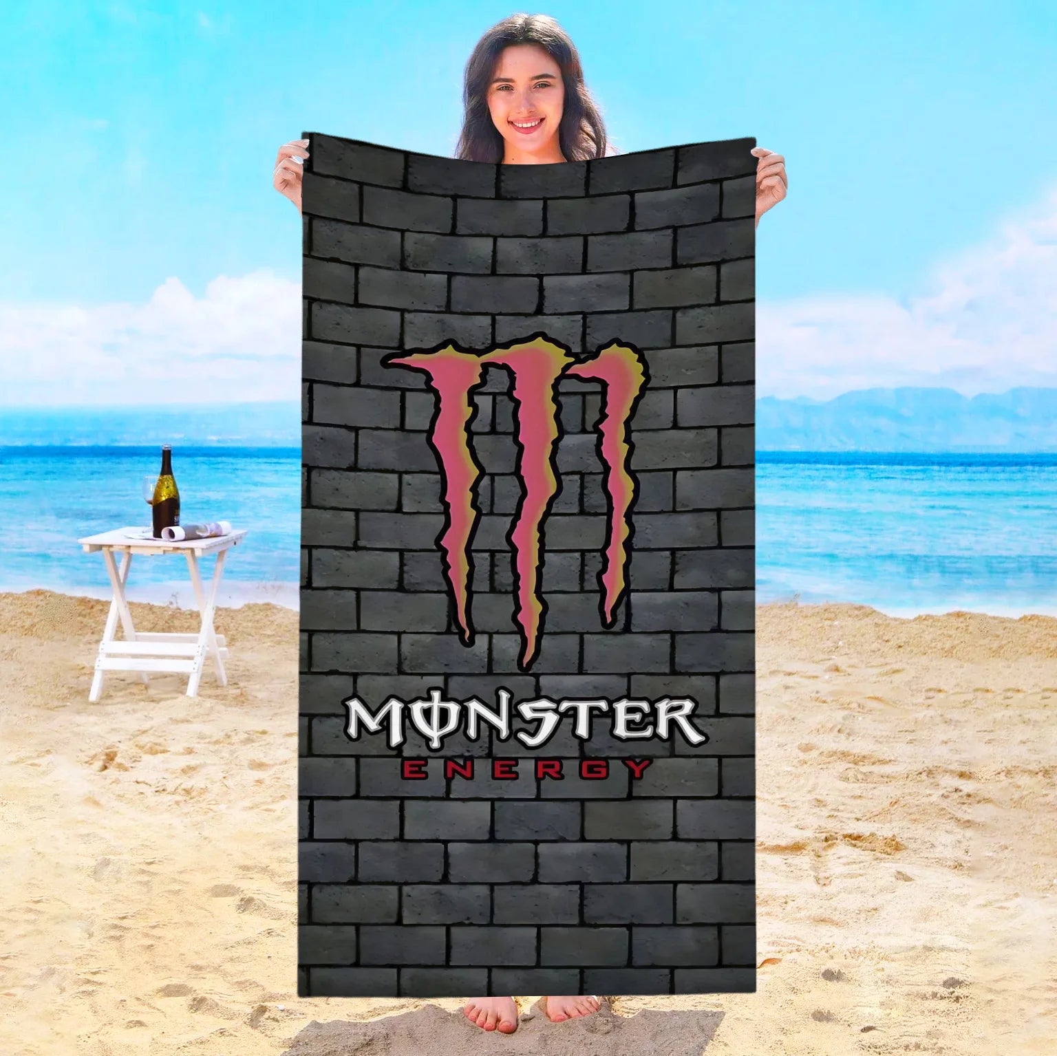 Serviette De Bain Monstre Énergie