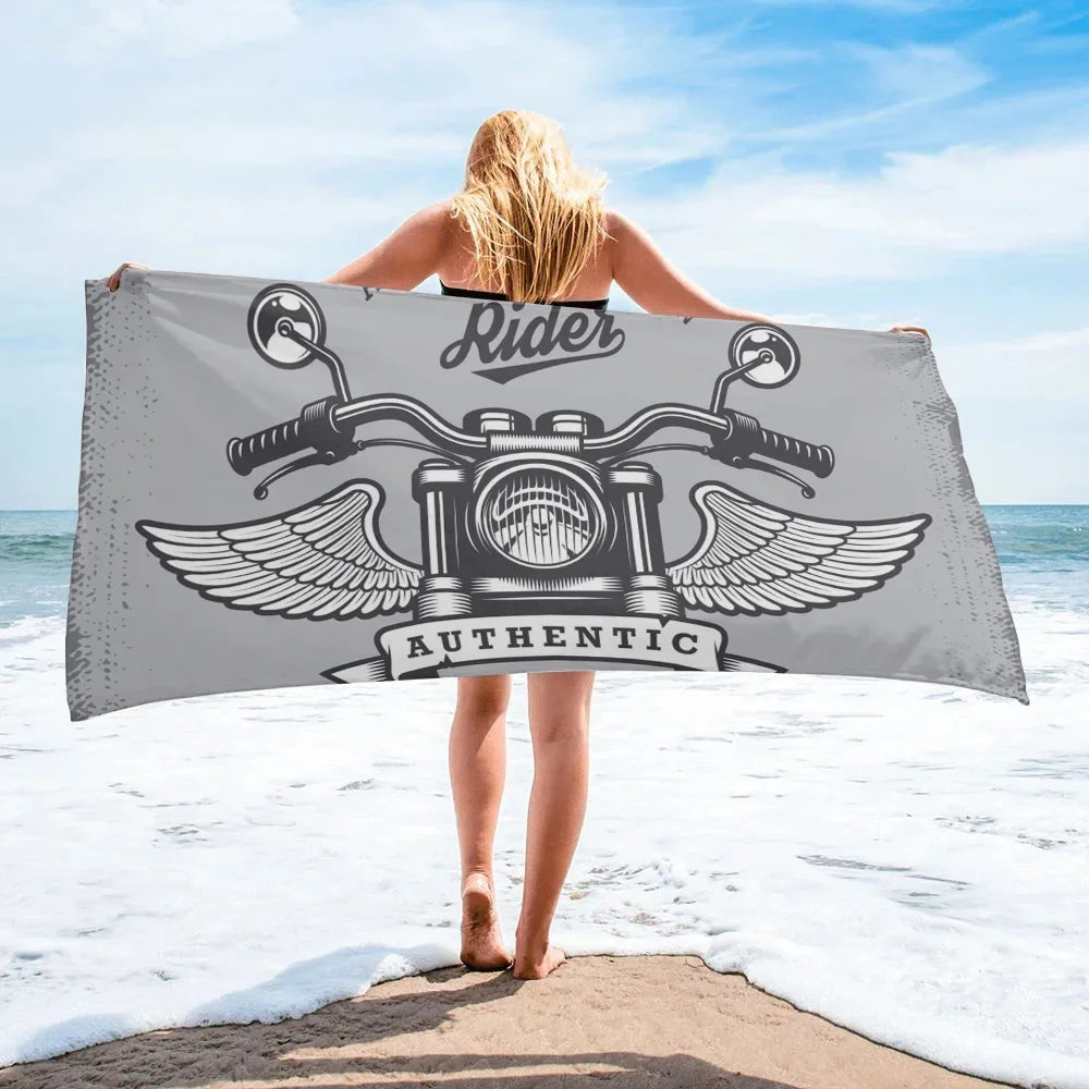 Serviette De Bain Avec Une Harley Davidson