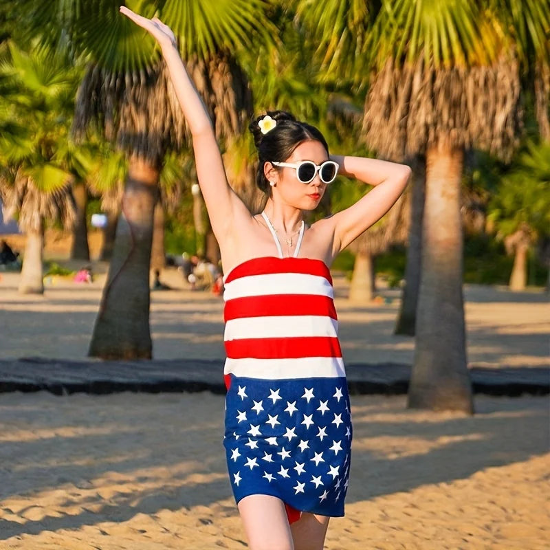 Serviette De Bain Drapeau Americain